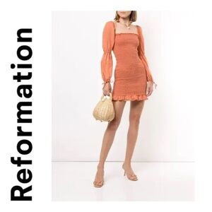 Reformation Orange Dress